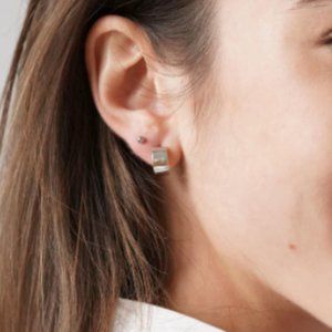 SINGLE Mejuri Mini Boyfriend Hoop Sterling Silver